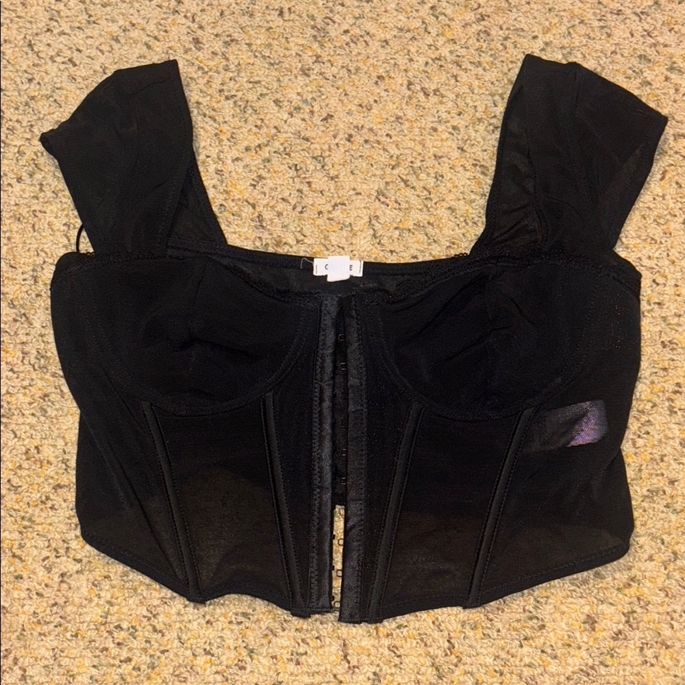 Garage Black Crop Top